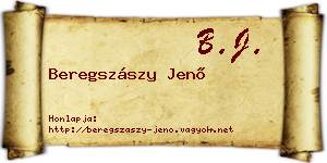 Beregszászy Jenő névjegykártya