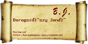 Beregszászy Jenő névjegykártya