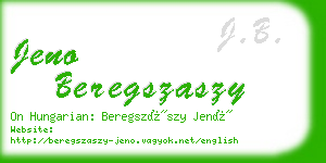 jeno beregszaszy business card